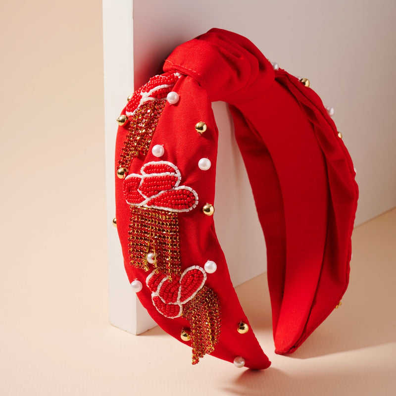 Tassels Seed Bead & Pearls Headband