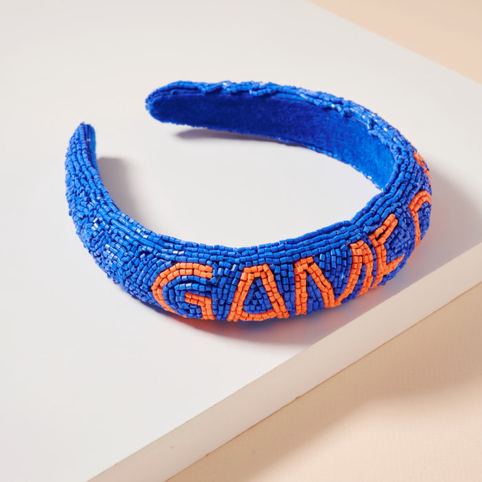 Game Day Seed Beaded Headband