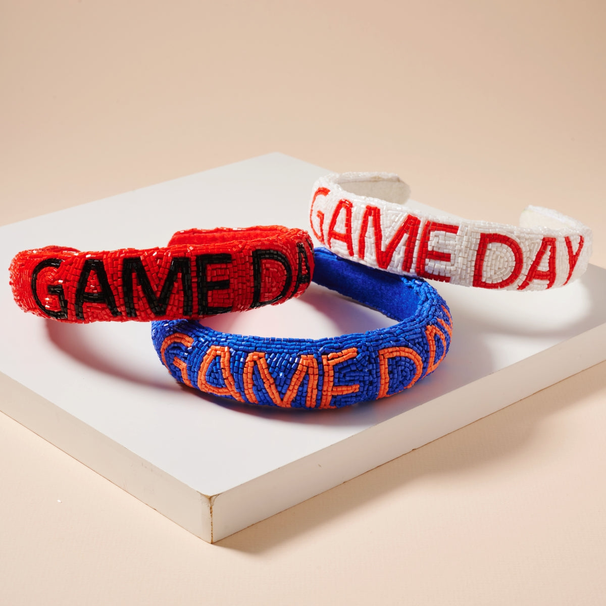 Game Day Seed Beaded Headband