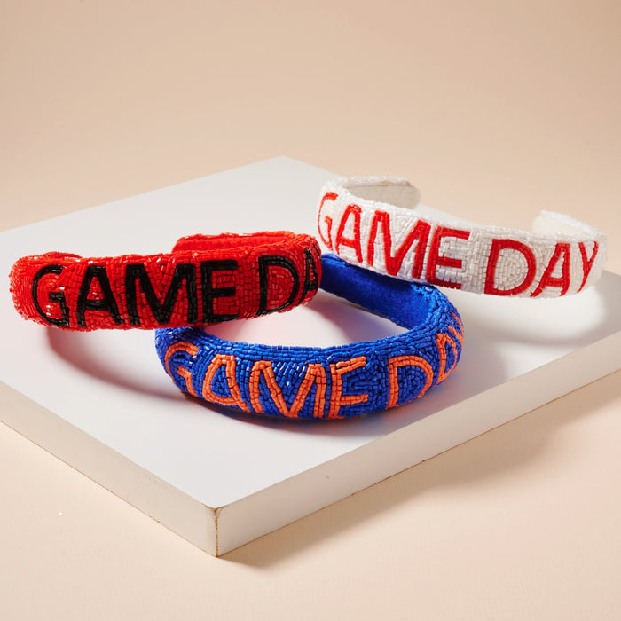Game Day Seed Beaded Headband