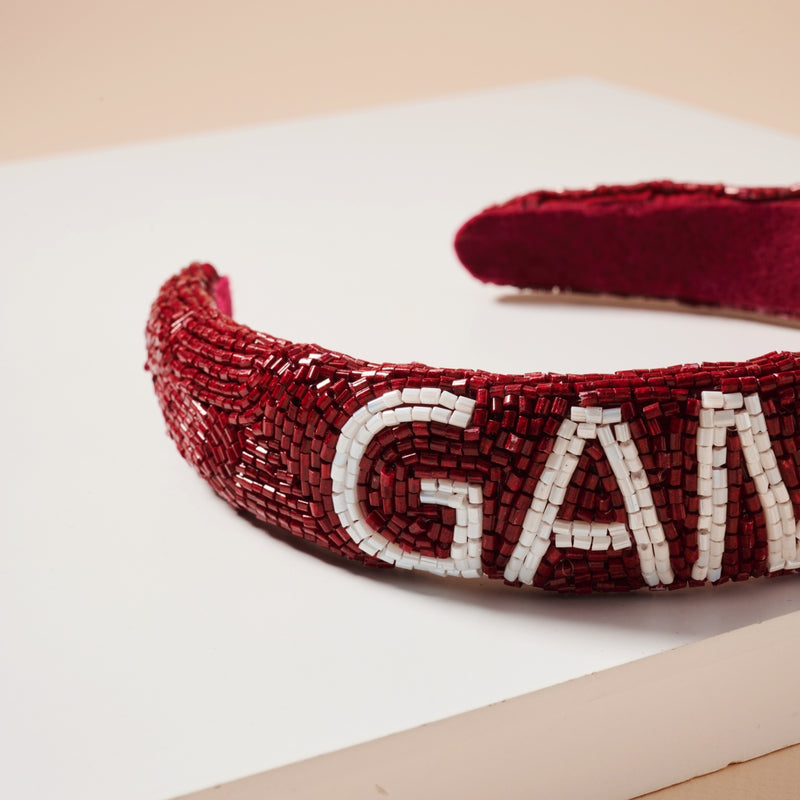 Game Day Seed Beaded Headband