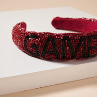 Game Day Seed Beaded Headband