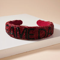 Game Day Seed Beaded Headband