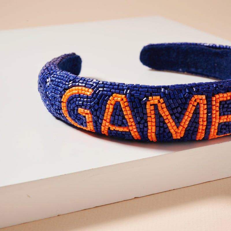 Game Day Seed Beaded Headband