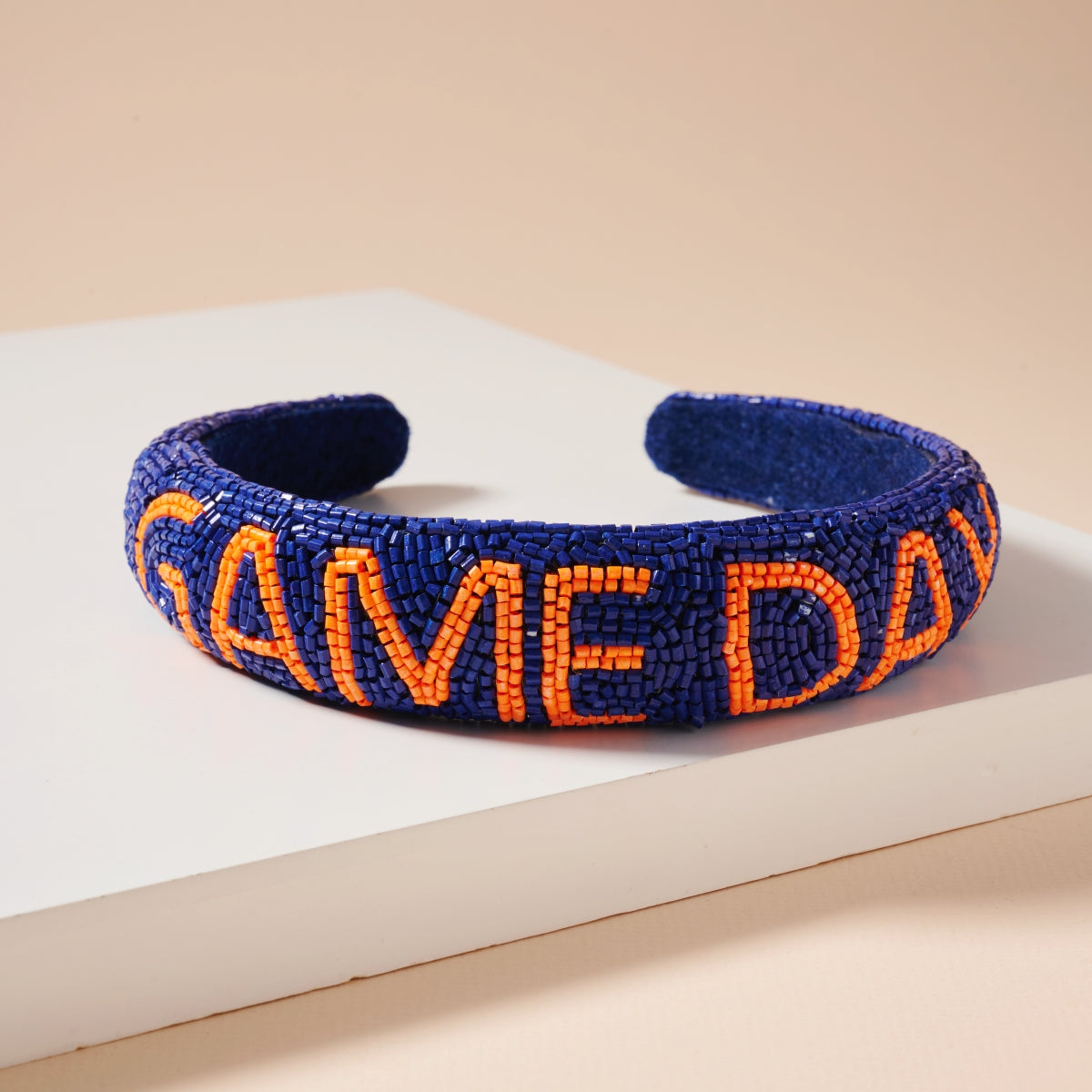 Game Day Seed Beaded Headband