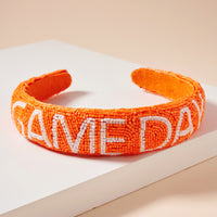 Game Day Seed Beaded Headband