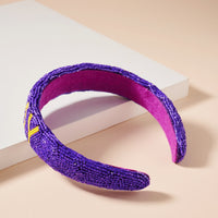 Game Day Seed Beaded Headband