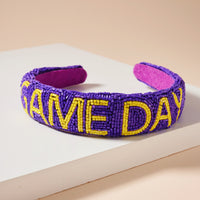 Game Day Seed Beaded Headband