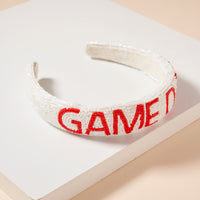 Game Day Seed Beaded Headband