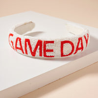 Game Day Seed Beaded Headband