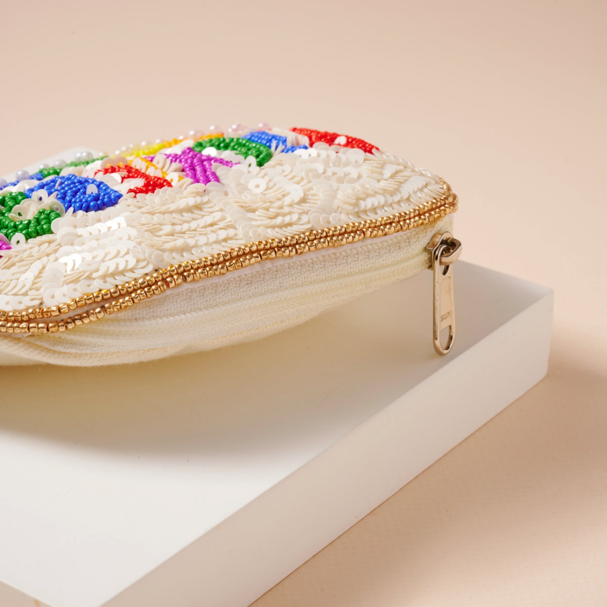 Pickleball Beaded Coin Pouch