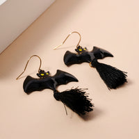 Halloween Bat Tassels Dangling Earrings