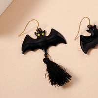 Halloween Bat Tassels Dangling Earrings