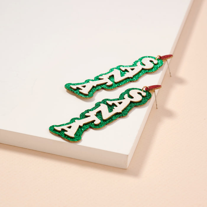 Christmas Santa Sparkling Dangling Earrings