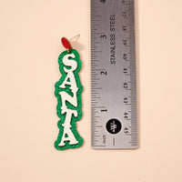 Christmas Santa Sparkling Dangling Earrings