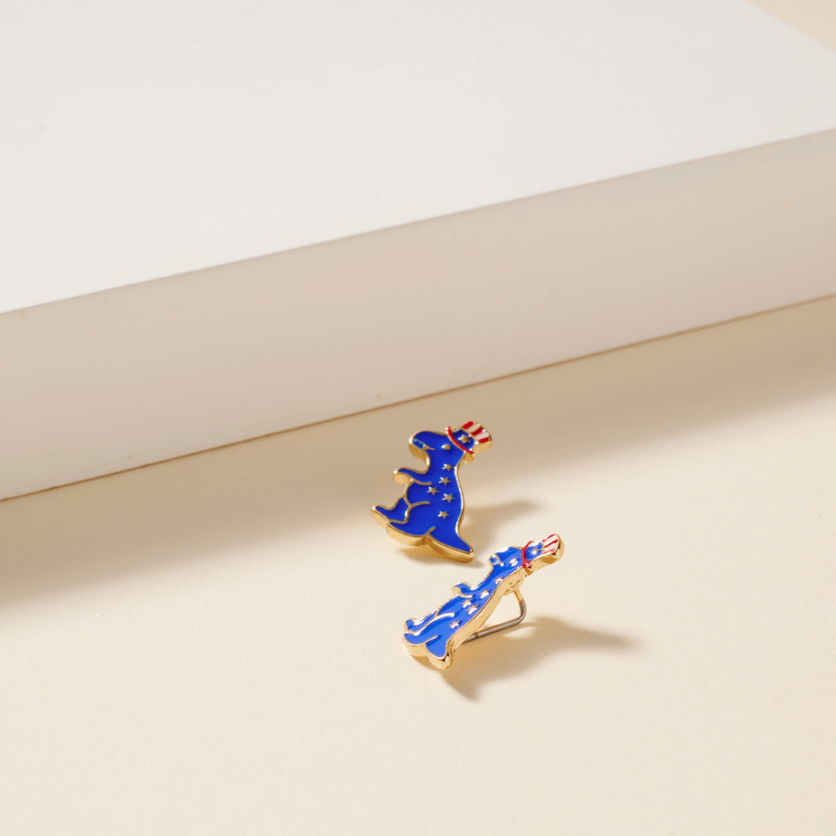 America T-Rex Enamel Stud Earrings