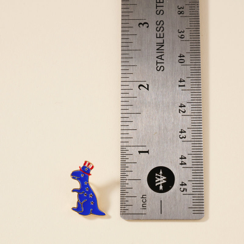 America T-Rex Enamel Stud Earrings