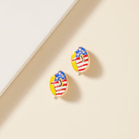 USA Doughnut Enamel Stud Earrings