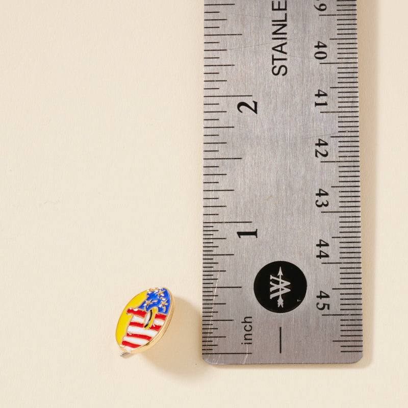 USA Doughnut Enamel Stud Earrings