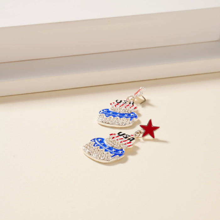 USA Birthday Cake Stud Earrings