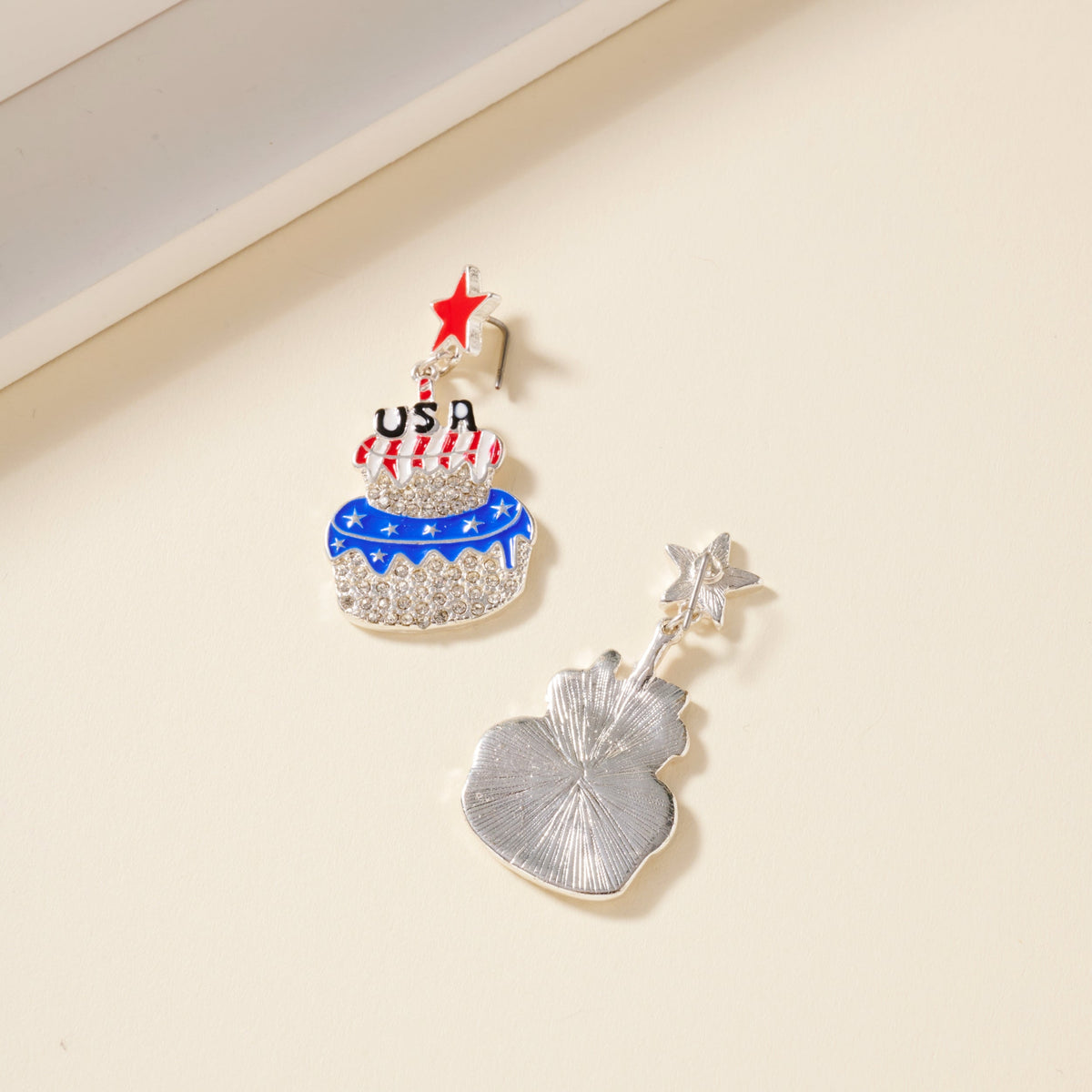 USA Birthday Cake Stud Earrings