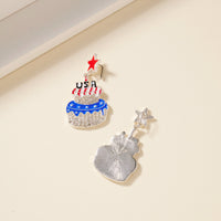 USA Birthday Cake Stud Earrings