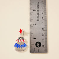 USA Birthday Cake Stud Earrings