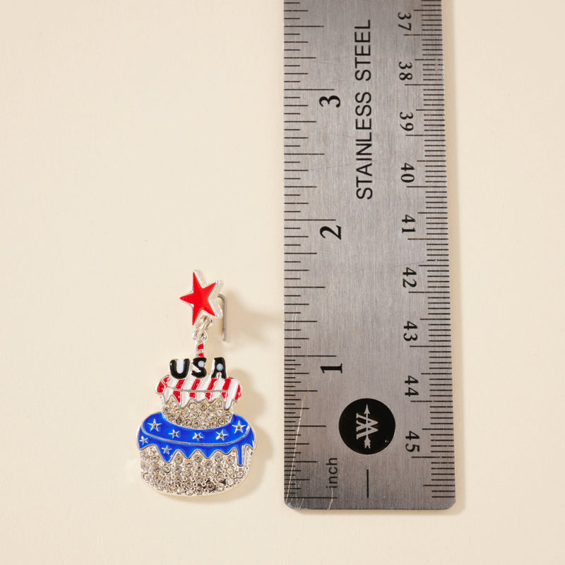USA Birthday Cake Stud Earrings