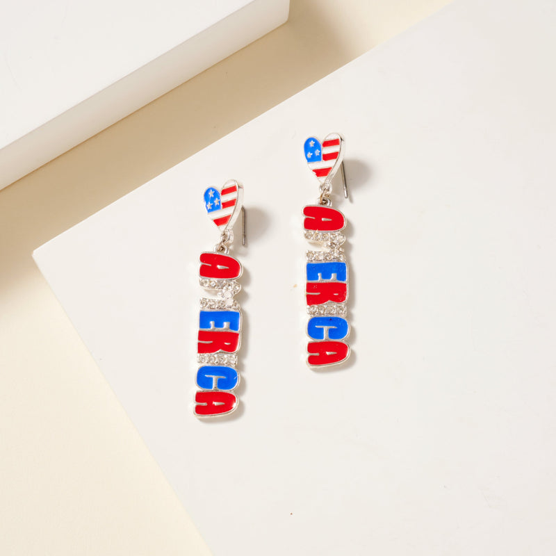 America Dangling Earrings