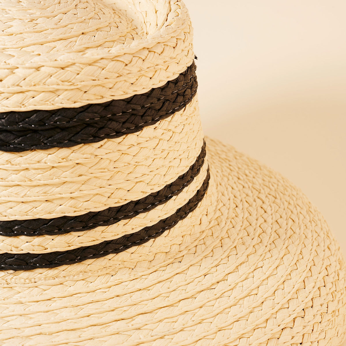 Straw Stripe Boater Hat