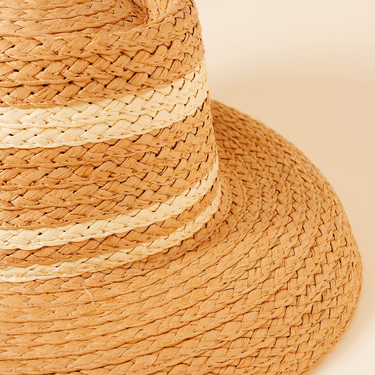 Straw Stripe Boater Hat