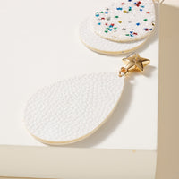 USA Stars Tear Drop Dangling Earrings