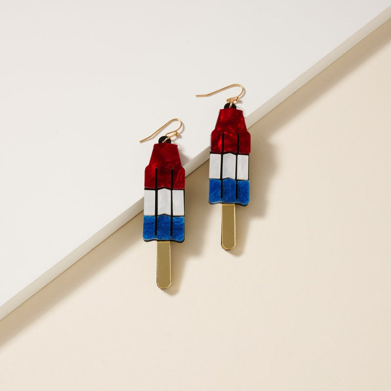 USA Ice Cream Resin Earrings