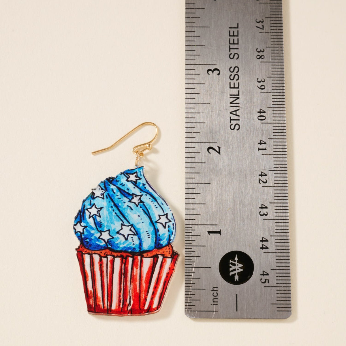 USA Cupcake Dangling Earrings