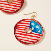 USA Doughnut Earrings