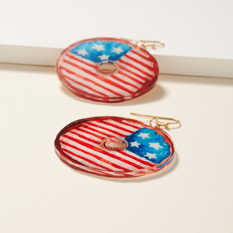 USA Doughnut Earrings