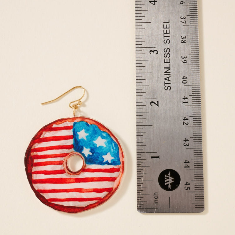 USA Doughnut Earrings