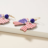 USA Bow Wood Earrings