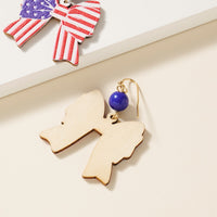 USA Bow Wood Earrings