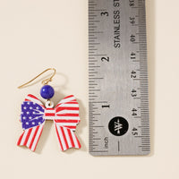 USA Bow Wood Earrings