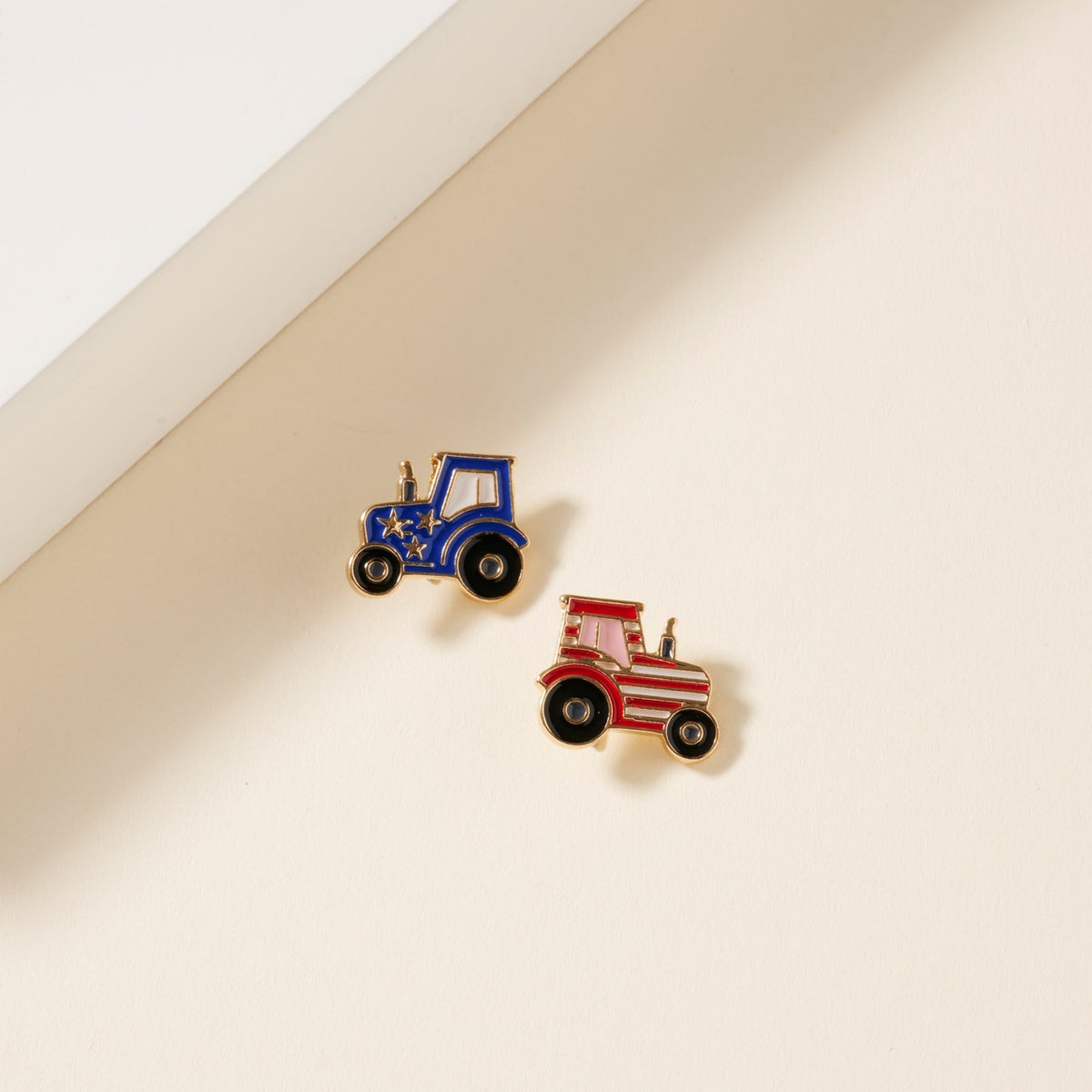 USA Farm Tractor Stud Earrings