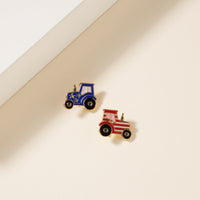 USA Farm Tractor Stud Earrings