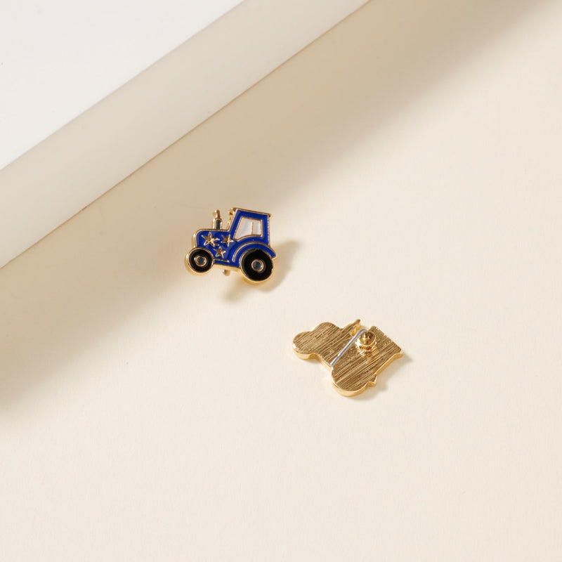 USA Farm Tractor Stud Earrings