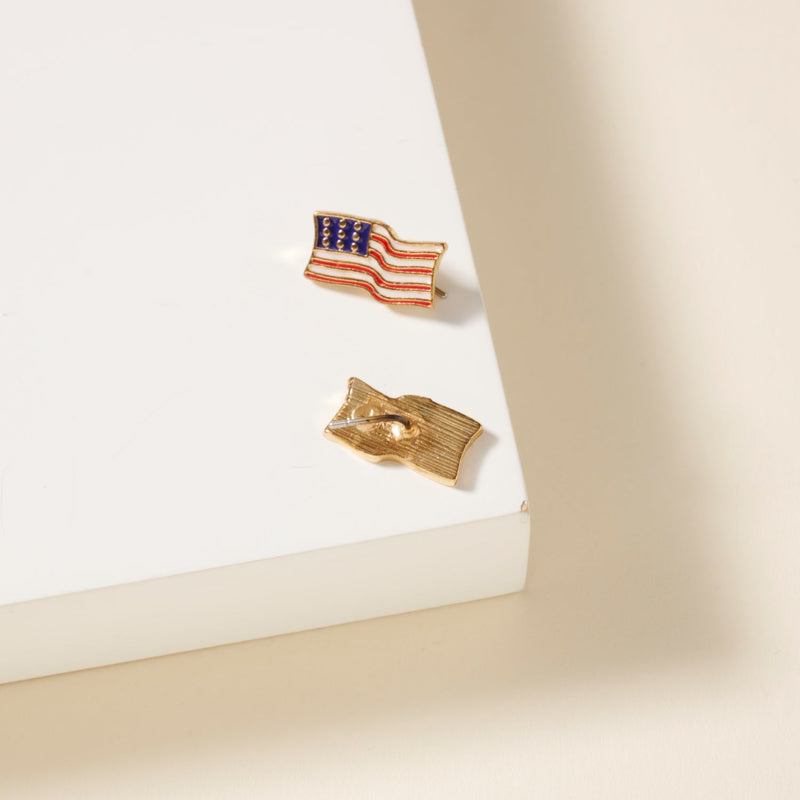 USA Flag Stud Earrings