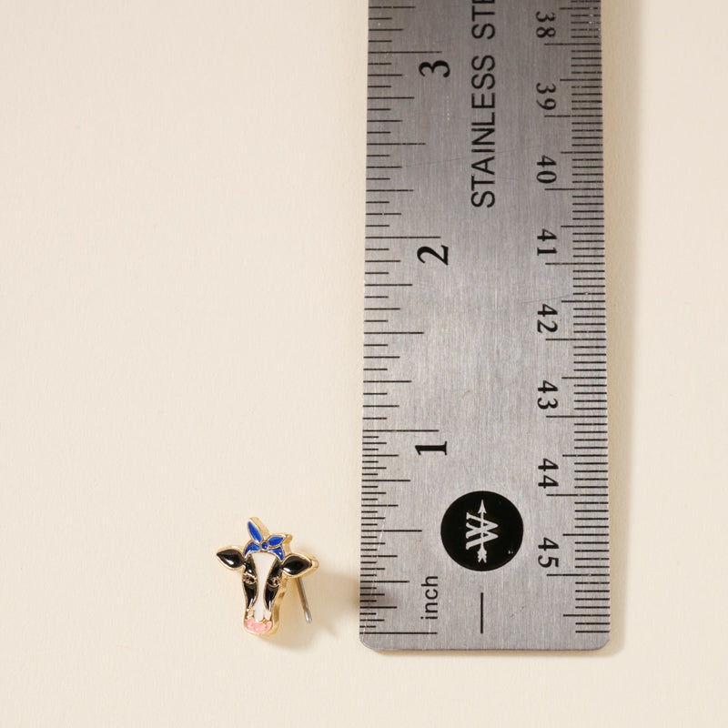 USA Cow Stud Earrings