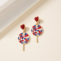 USA Lollipop Enamel Earrings