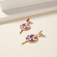 USA Lollipop Enamel Earrings