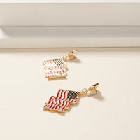 USA Flag Heart Earrings