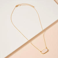Druzy Stone Charm Short Necklace