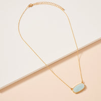 Druzy Stone Charm Short Necklace
